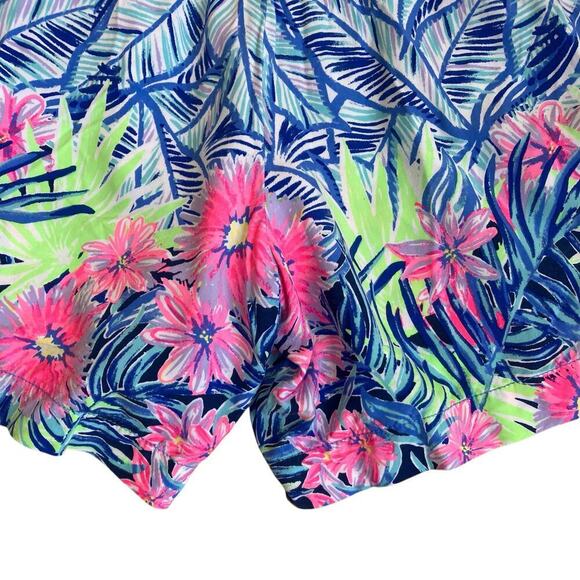 Lilly Pulitzer Katia Shorts Bennet Blue Lets Mango Engineered Lightweight Sz S - Picture 13 of 16